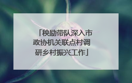 秧励带队深入市政协机关联点村调研乡村振兴工作